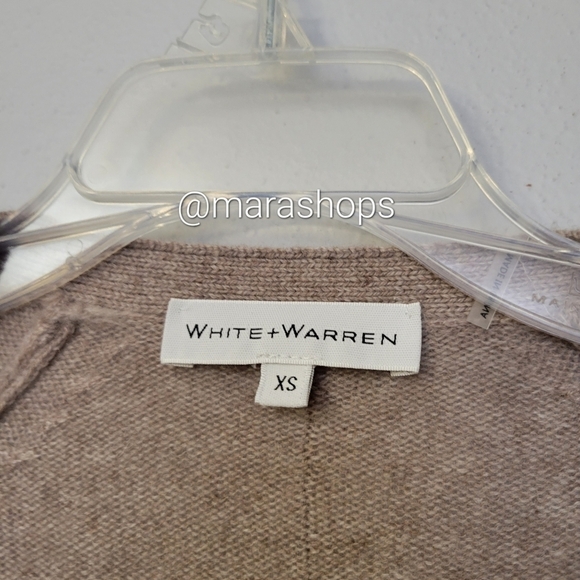 White + Warren Cashmere Tan Maxi Cardigan - Picture 4 of 5